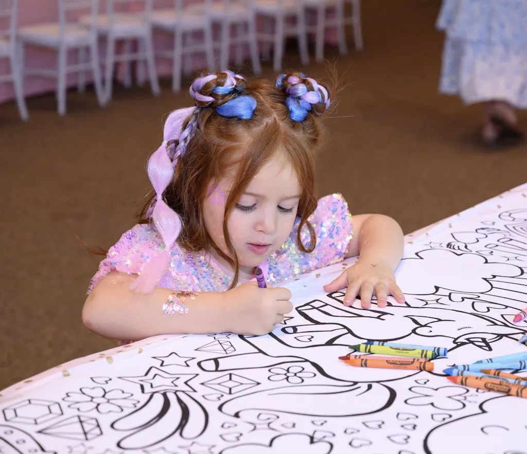 Giant Personalized Unicorn Birthday Coloring Banner