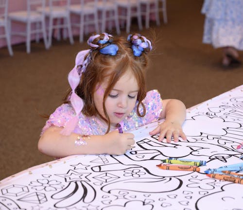 Giant Personalized Unicorn Birthday Coloring Banner