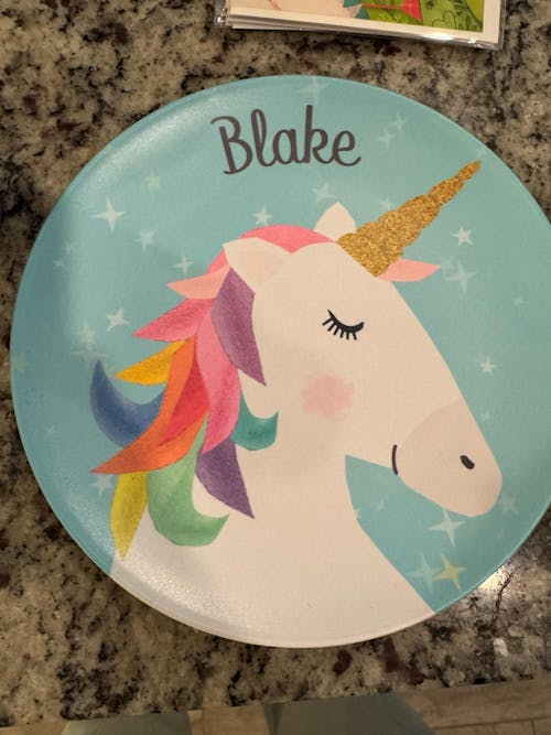 Personalized Unicorn Plate