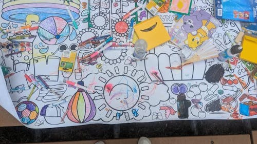 Giant Summer Coloring Banner