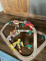 Tiny Land® Wooden Train Set 110 Pcs, Tiny Land Offical Store®