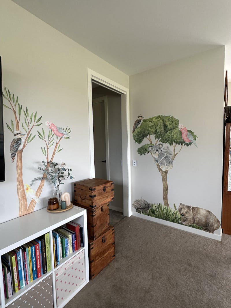 Australian Gum Tree Branch & Bird Wall Decals