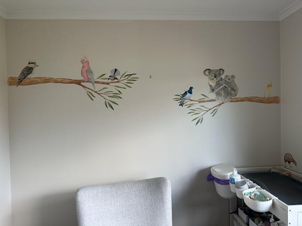 Australian Gum Tree Branch & Bird Wall Decals