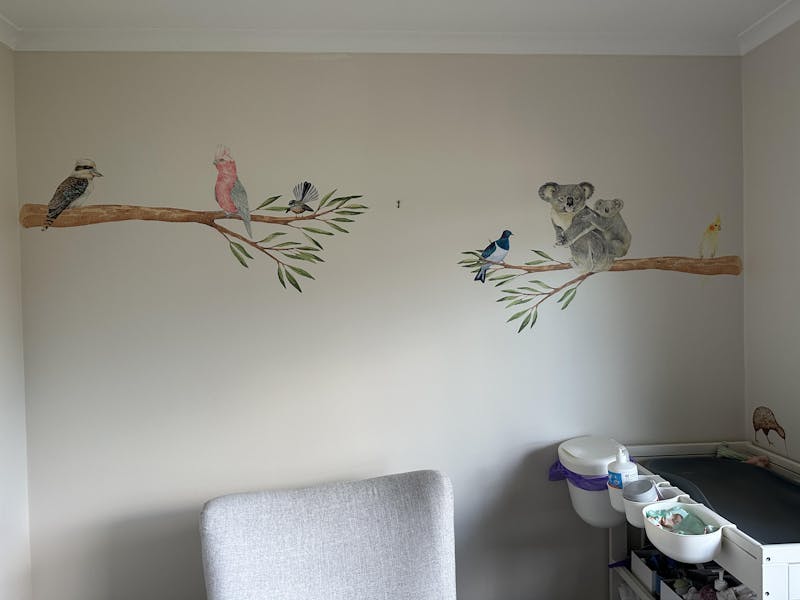 Australian Gum Tree Branch & Bird Wall Decals