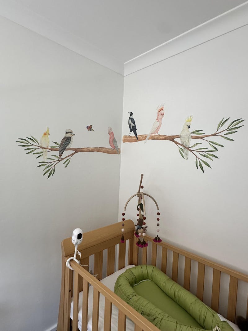 Australian Gum Tree Branch & Bird Wall Decals