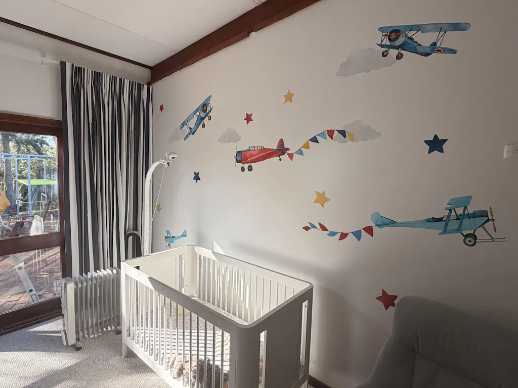 Airplane Wall Decals with Clouds & Stars
