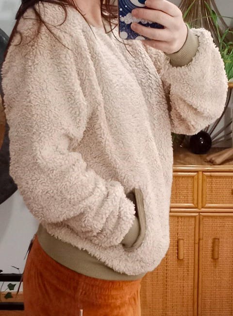 Organic Sherpa Jacket In Ecru Color