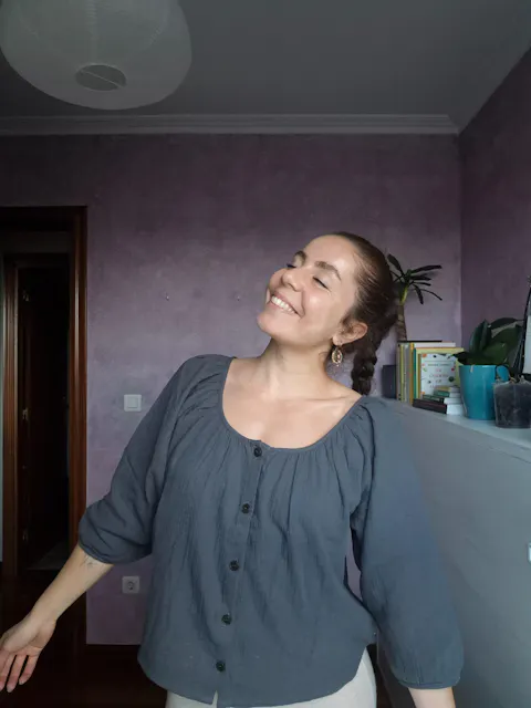 Blanche Black Muslin Top