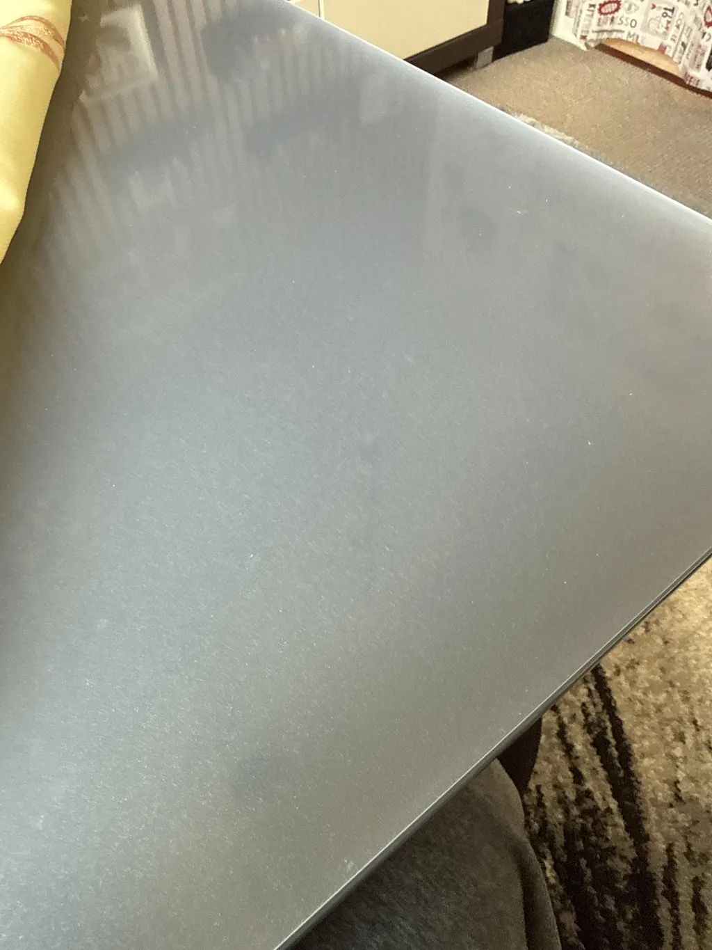 Mattierte Tischfolie für Glastische – Anti-Blasen, 2 mm PVC Schutzfolie