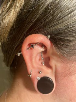 Onyx Industrial Jewelry Surgical Steel