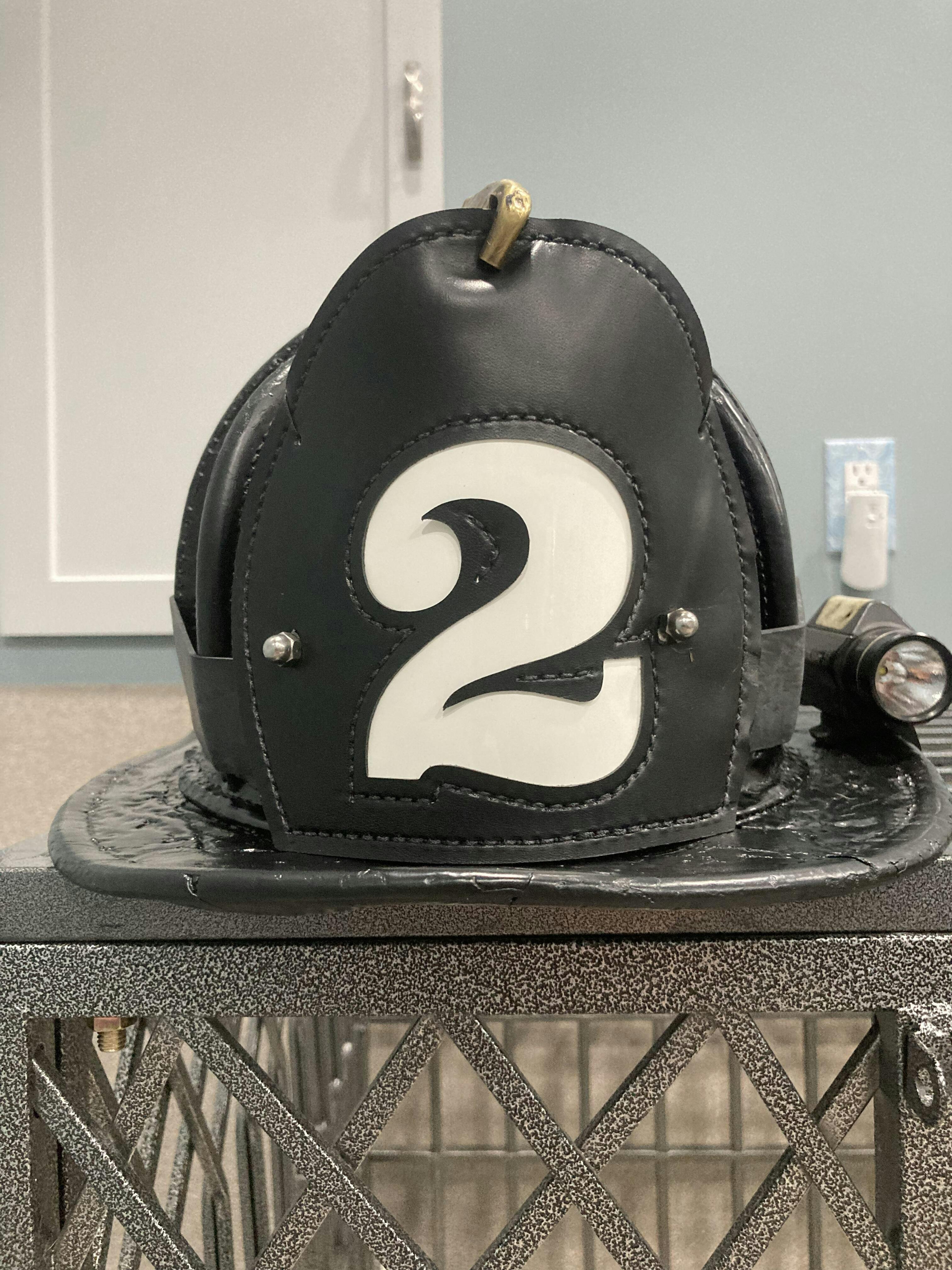 Tj Leather Custom Boston Fire Helmet Shield