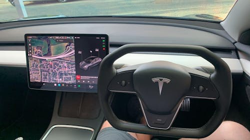 Cybertruck Style Steering Wheel for Tesla Model 3 & Model Y – CyberWheel Inspired by Cybertruck Design