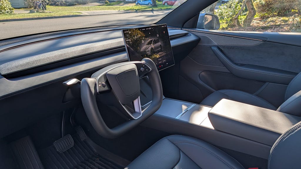 2025+ Tesla Model Y Juniper Yoke Steering Wheel Premium Heated Nappa/Alcatara Steering Wheel Upgrade | Tlyard