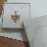 שרשרת אריה חרבות ברזל דגם מגן דוד - תכשיט עוצמתי עם משמעות