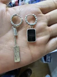 עגילים אסימטריים לאישה כסף 925