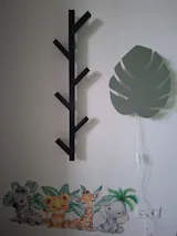 Monstera Leaf - Wooden Children's Wall Lamp - Natural Timber