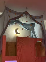 Moon - Wooden Children's Wall Lamp - Natural Timber
