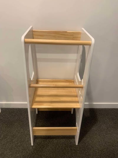 Toddler Tower Montessori Style Kitchen Helper (White)