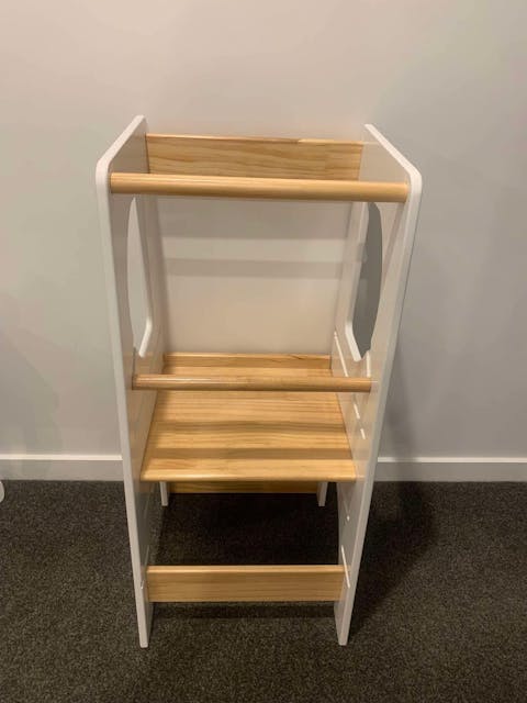 Toddler Tower Montessori Style Kitchen Helper (White Compact)