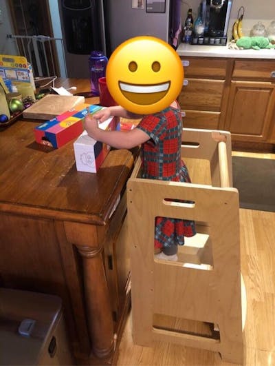 Toddler Tower Montessori Style Kitchen Helper (White)