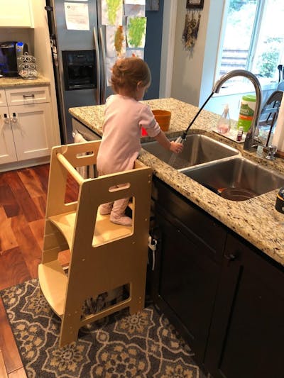 Toddler Tower Montessori Style Kitchen Helper (Wooden)