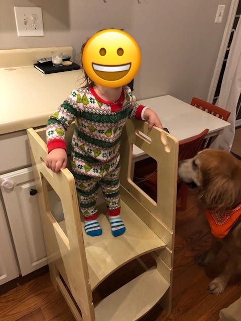 Toddler Tower Montessori Style Kitchen Helper (Wooden)