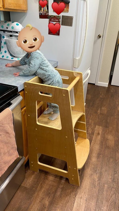 Toddler Tower Montessori Style Kitchen Helper (Wooden)