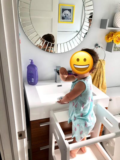 Toddler Tower Montessori Style Kitchen Helper (White)