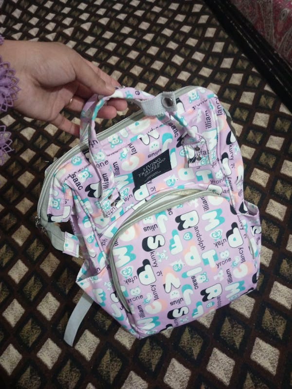 Baby Diaper Bag (Waterproof) Alphabet Purple-DB220