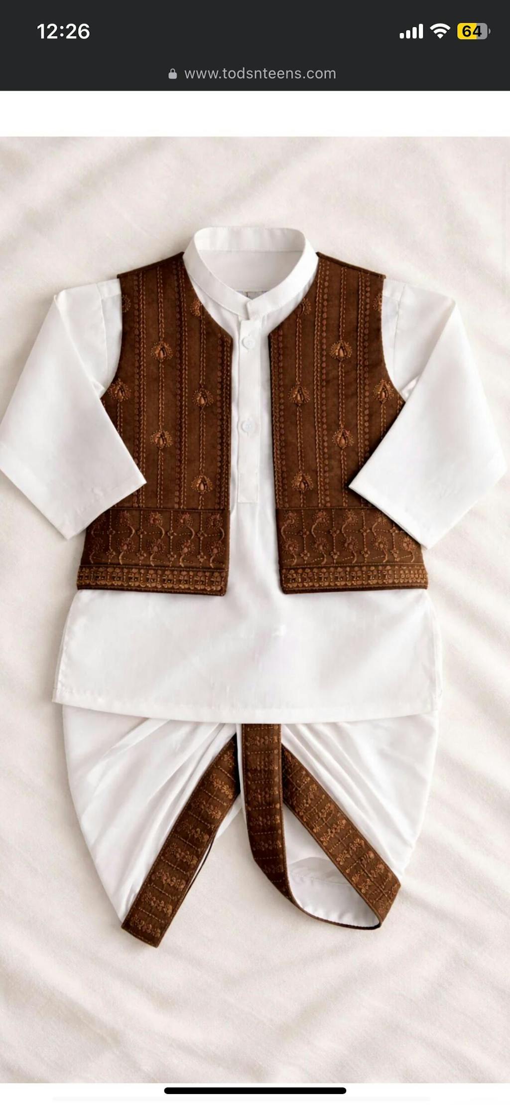 3 Pc Dhoti + Kurta + Waistcoat (9-36M)