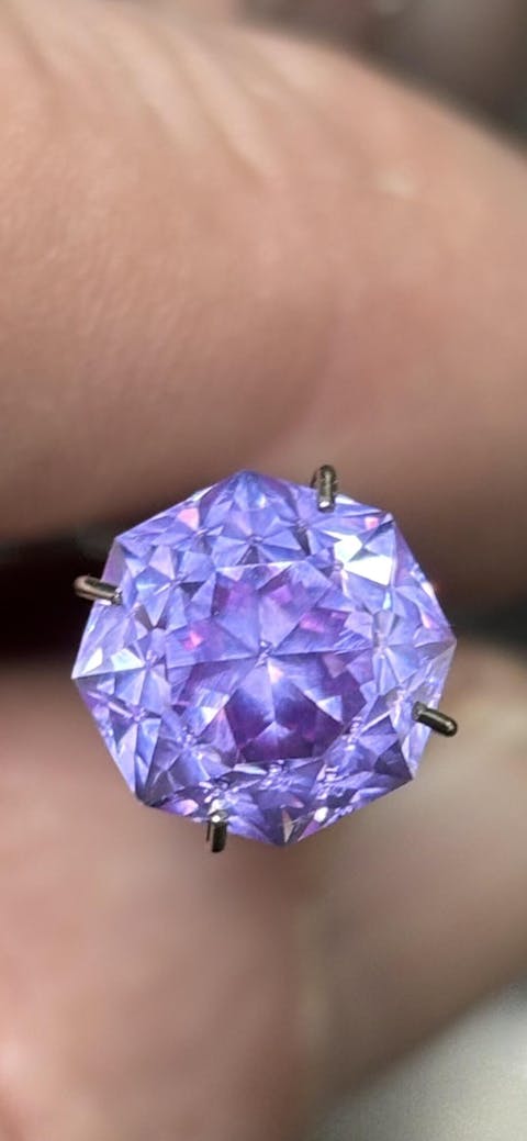 Lavender Cubic Zirconia Faceting Rough for Gem Cutting - Various Sizes
