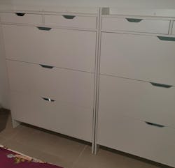 ארון נעליים 4 קומות - לבן