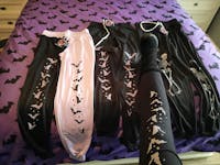 Bats and Stars Two Tone Purple and Black Sweatpants