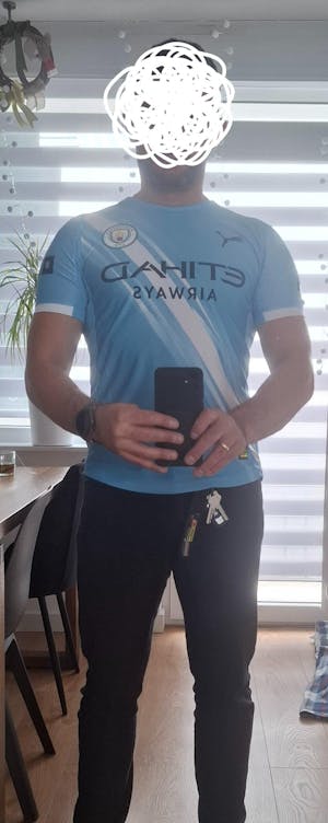 Męska Koszulka Domowa Manchester City Wersja Piłkarska 2025/26 - Slim Fit