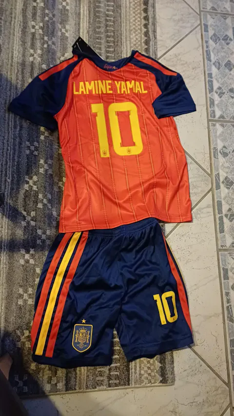 Dziecięcy Zestaw Domowa Spain (Koszulka+Spodenki) World Cup 2026