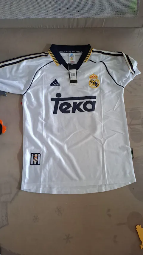 Męska Koszulka Retro Domowa Real Madrid 1999/00