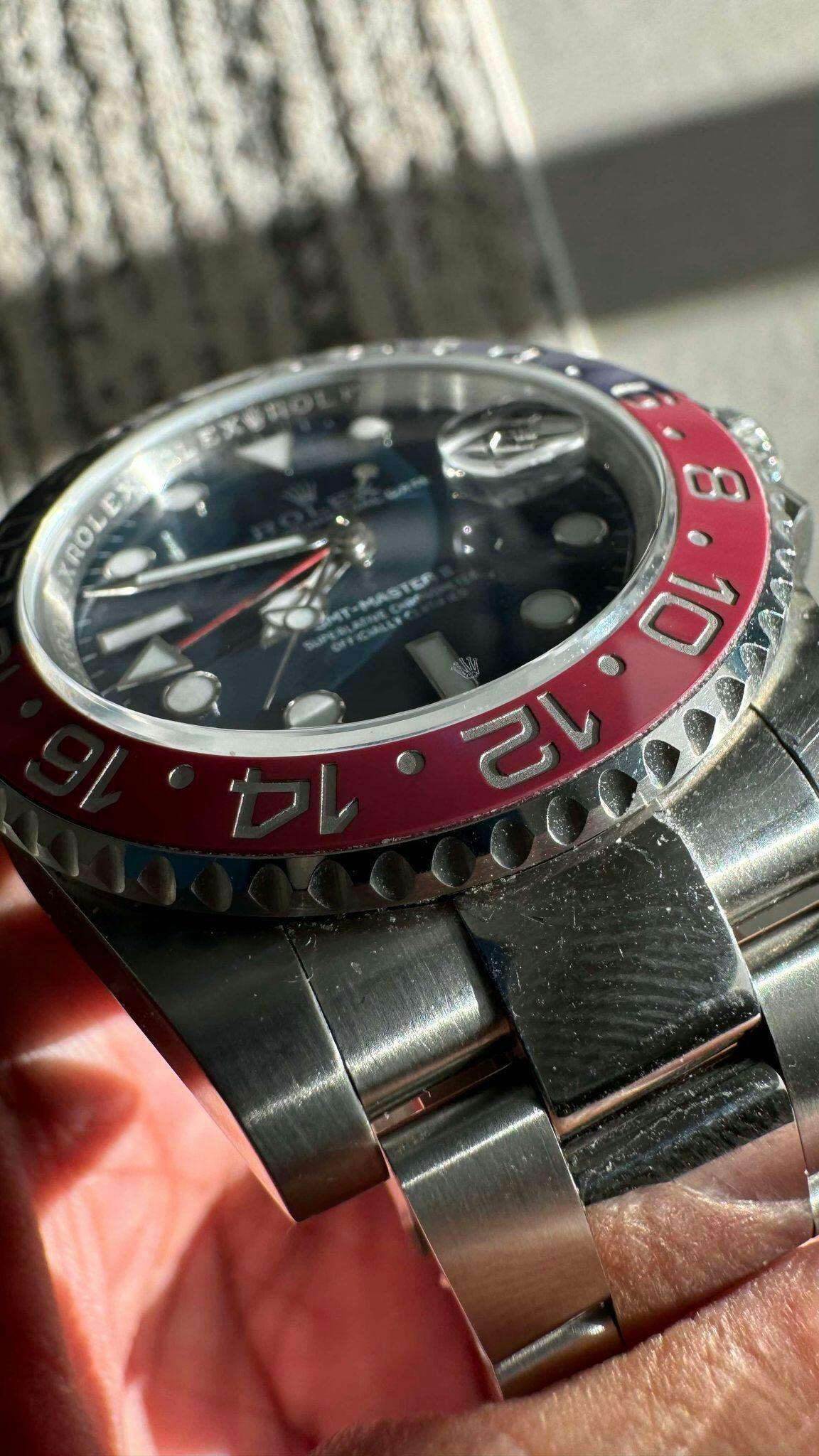 carve platinum number high quality Batman blue red Ceramic Bezel