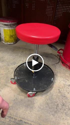 BIG RED Professional Adjustable Rolling Creeper Seat with Tool Tray -