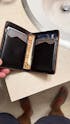 Shell Cordovan Wallet, Vertical Leather Bifold Wallet, Minimalist Slim Luxury Wallet