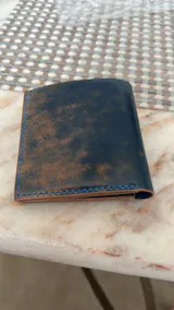 Rocado Shell Cordovan Wallet, Leather Bifold Wallet, Luxury Wallet