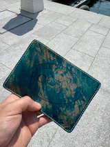 Shell Cordovan Wallet, Vertical Leather Bifold Wallet, Minimalist Slim Luxury Wallet