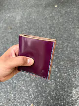 Rocado Shell Cordovan Wallet, Leather Bifold Wallet, Luxury Wallet