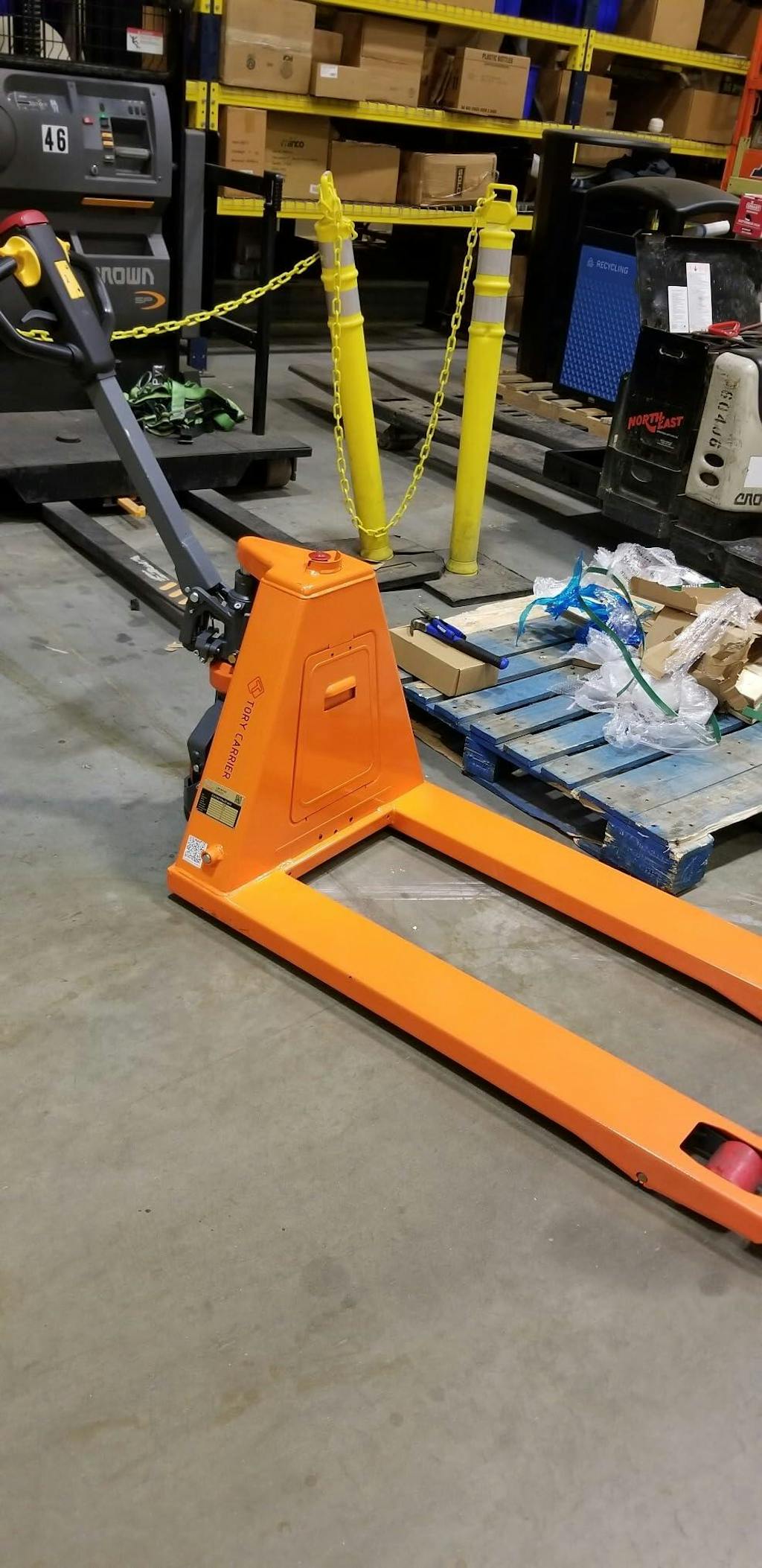 Electric Pallet Jack 3300 lb Capacity with 48"L x 27"W Forks Lithium Battery