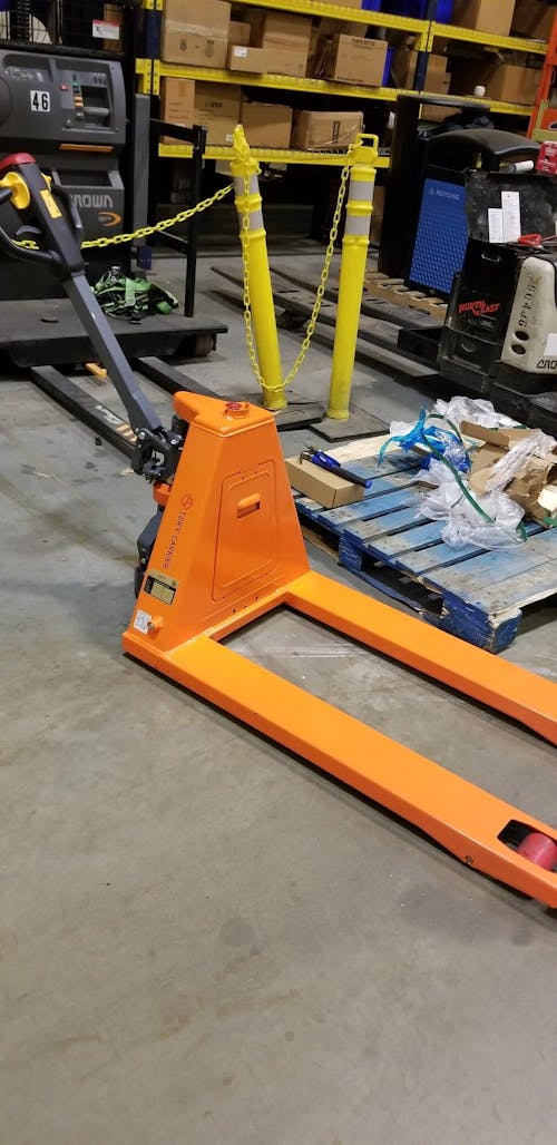 Electric Pallet Jack 3300 lb Capacity with 48"L x 27"W Forks Lithium Battery