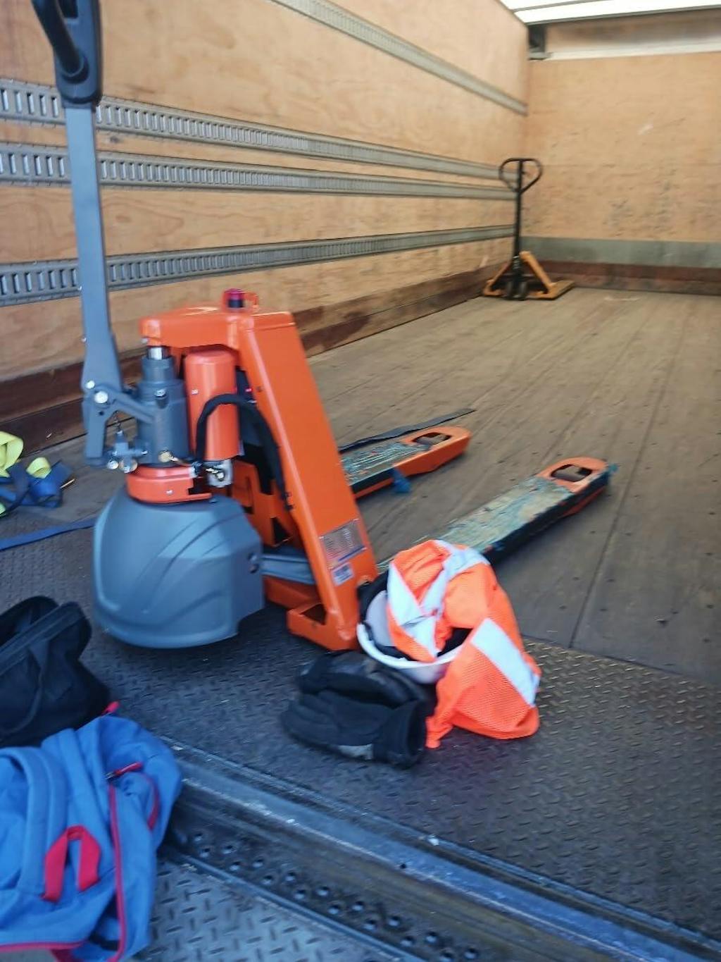 Electric Pallet Jack 3300 lb Capacity with 48"L x 27"W Forks Lithium Battery