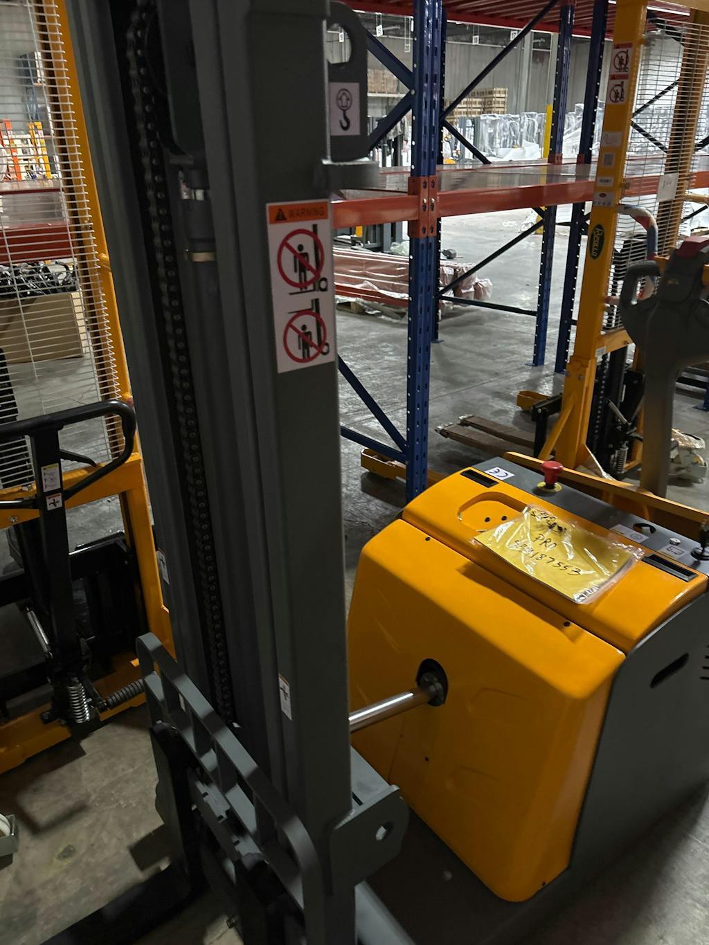 Electric Counterbalance Stacker – 2200 lb Capacity, 98" Lift Height