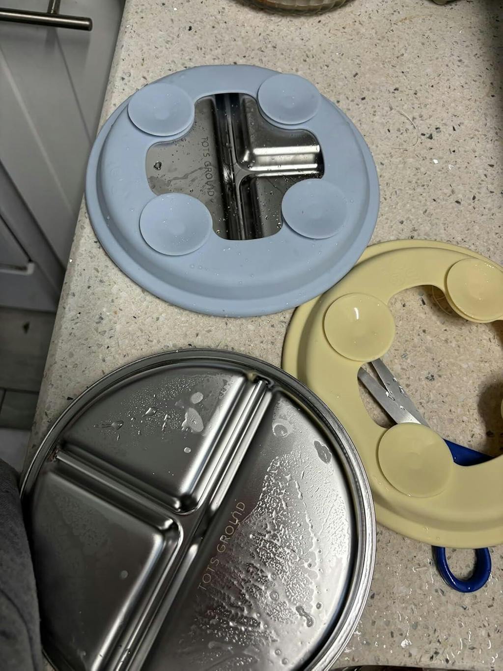 Stainless Steel Plate Set of 2 (Butter Yellow & Baby Blue)