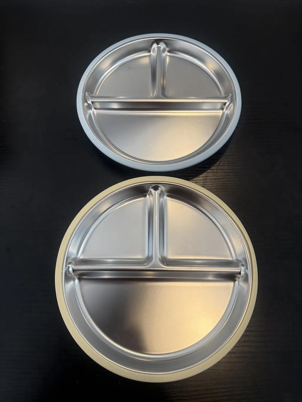 Stainless Steel Plate Set of 2 (Butter Yellow & Baby Blue)