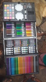 UNICORN BIG COLORING SUITCASE- 145Pieces Color Kit (Water Color, Pastel Color, Sketches & Acrylic Paint Brush)