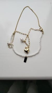 Bracelets Charm Jewelry BCJTXY21 Multi-Layer Pearl Heart Folded Fashion